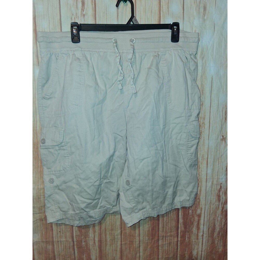Woman Within Khaki Pull-on Bermuda Shorts Sz 20W